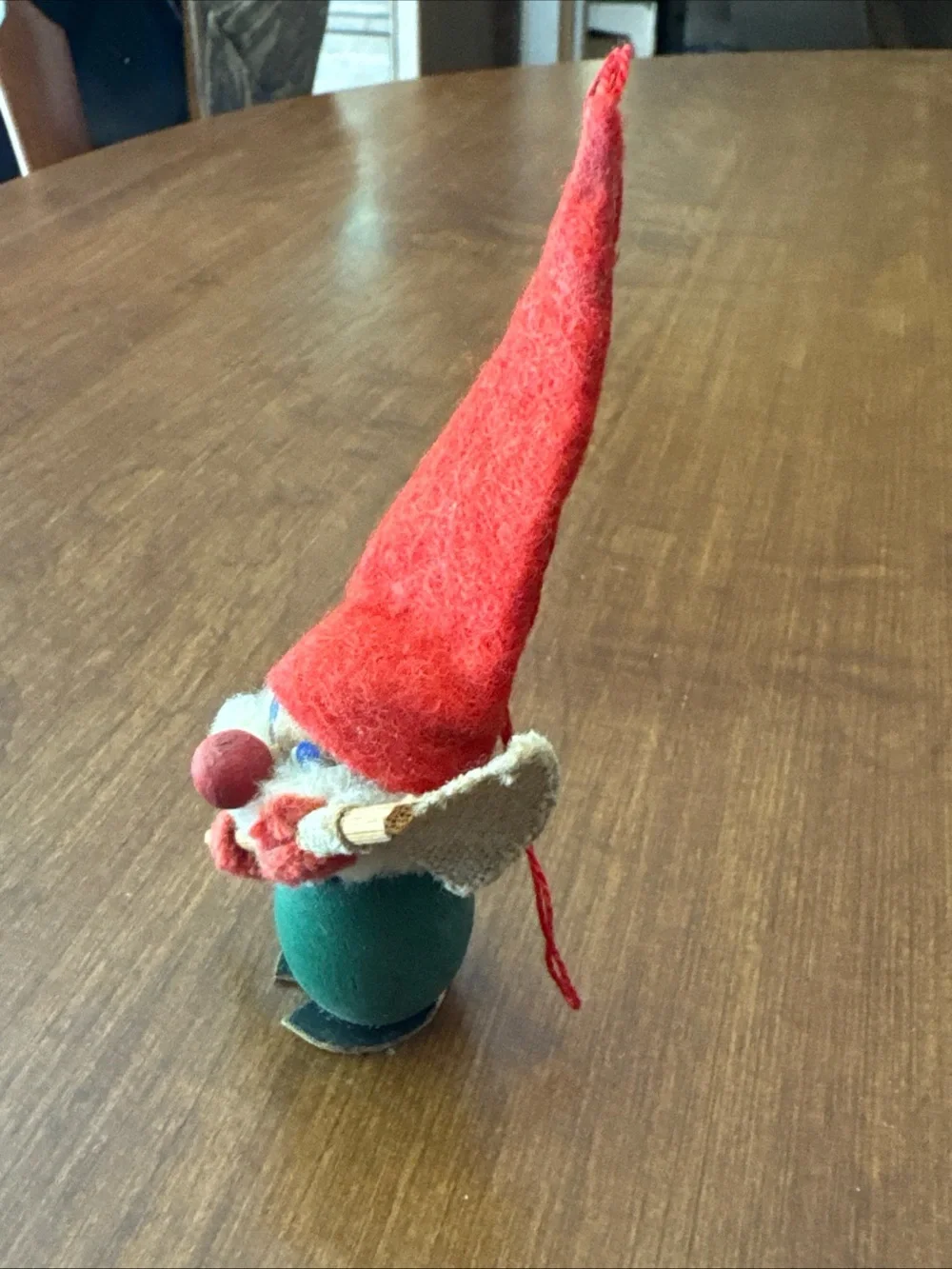 Holiness Denmark handcrafted gnome Christmas ornament vintage